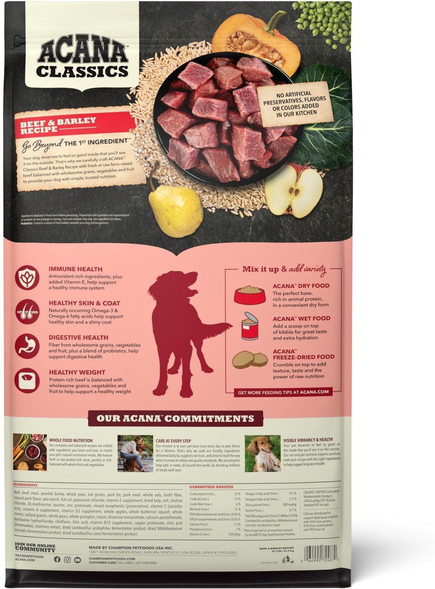 Acana Classics Beef & Barley Recipe Dog Food