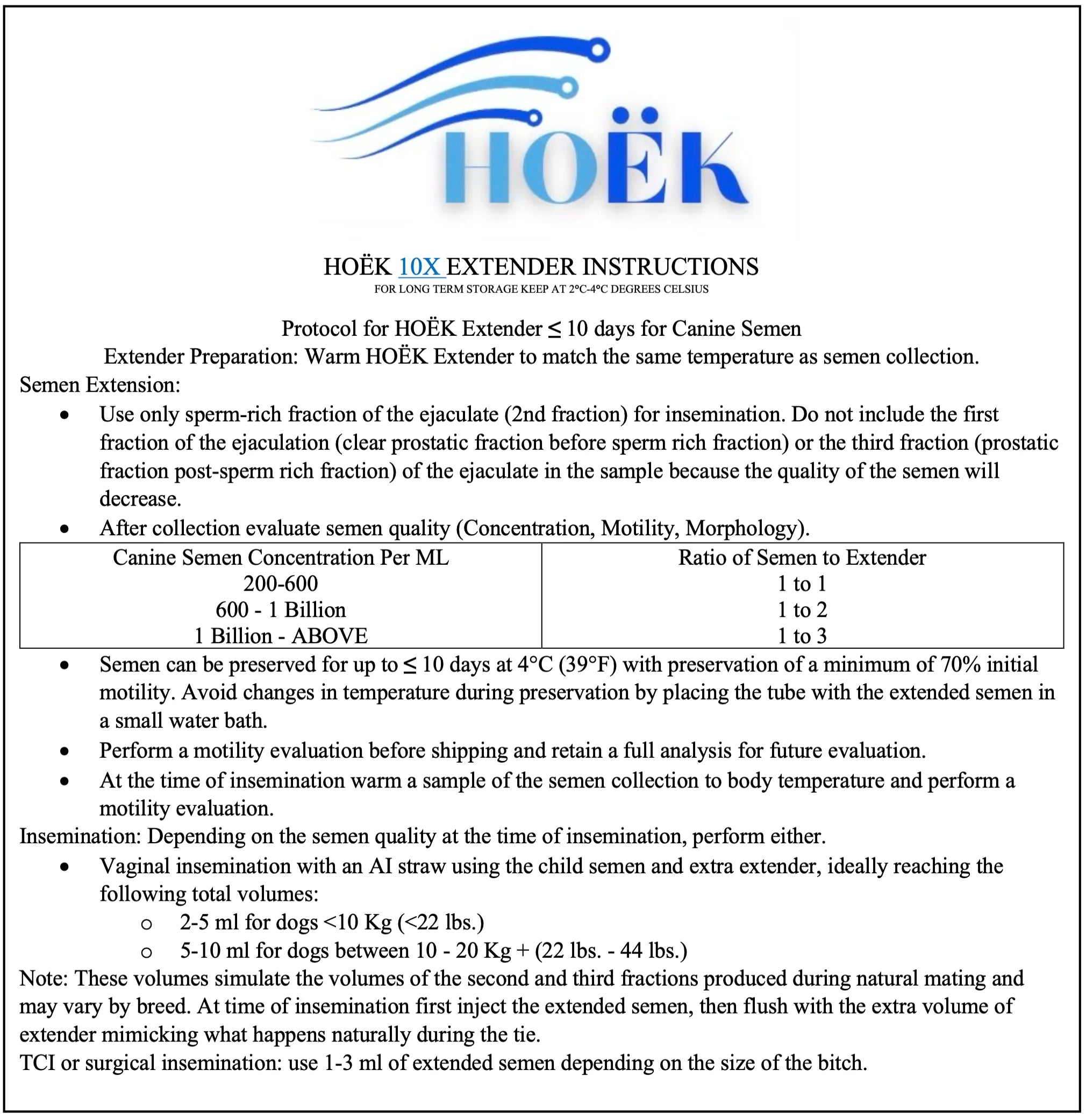 HoEK (RTU) Chilled Extender [10-DAY]