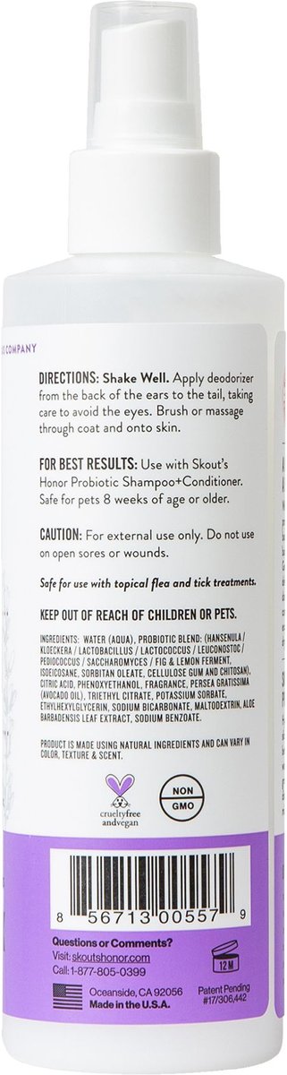 Skout's Honor Lavender Probiotic Deodorizer Spray (8OZ)