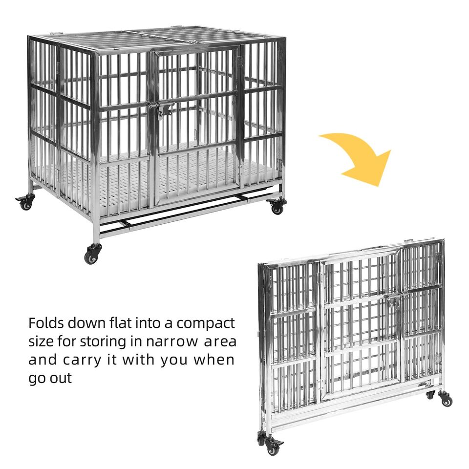 Drop Kennel (Stainless Steel, 38")